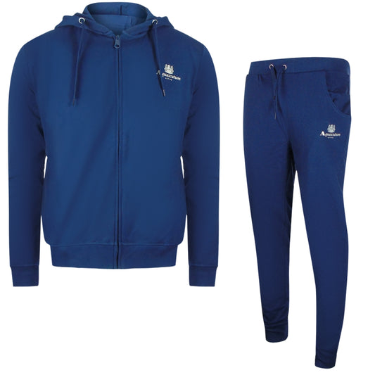 Aquascutum Navy Blue Zip-Up Hoodie And Track Pants Set