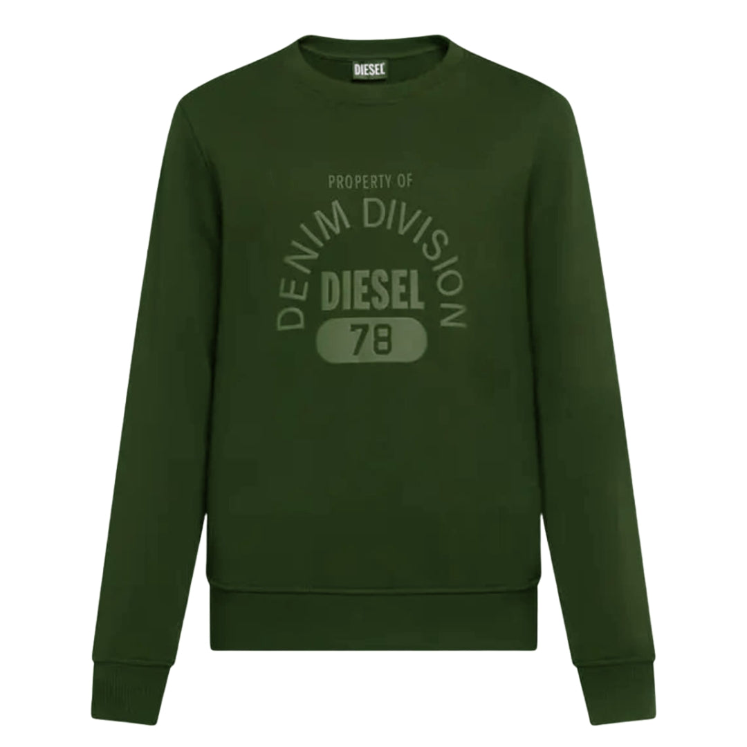 Diesel Denim Division Logo Green Sweatshirt