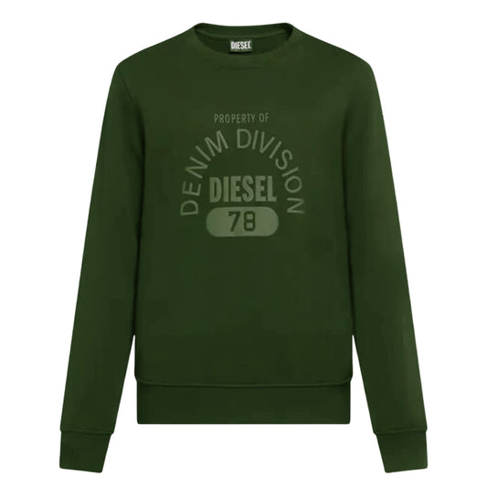 Diesel Denim Division Logo Green Sweatshirt