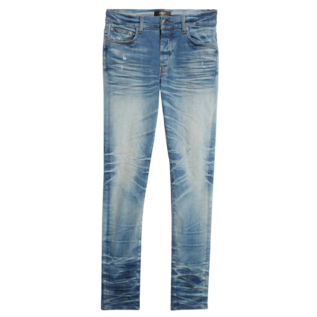 Amiri Stack Jean Honeycomb Indigo