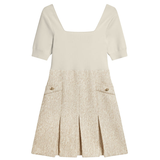 Ted Baker WMH VULPAD Knit Bodice Boucle Mini Dress 6