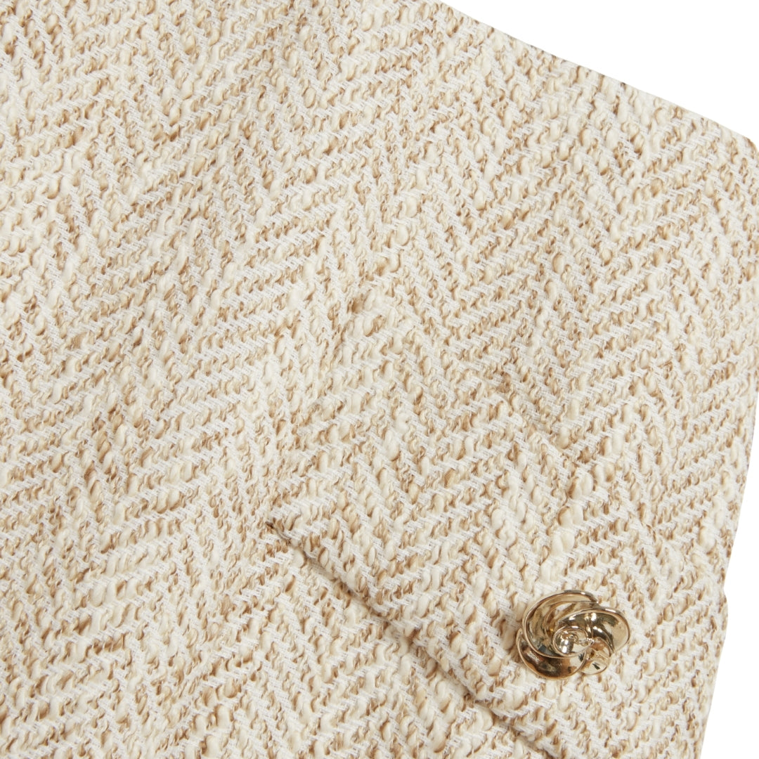 Ted Baker WMH VULPAD Knit Bodice Boucle Mini Dress 6