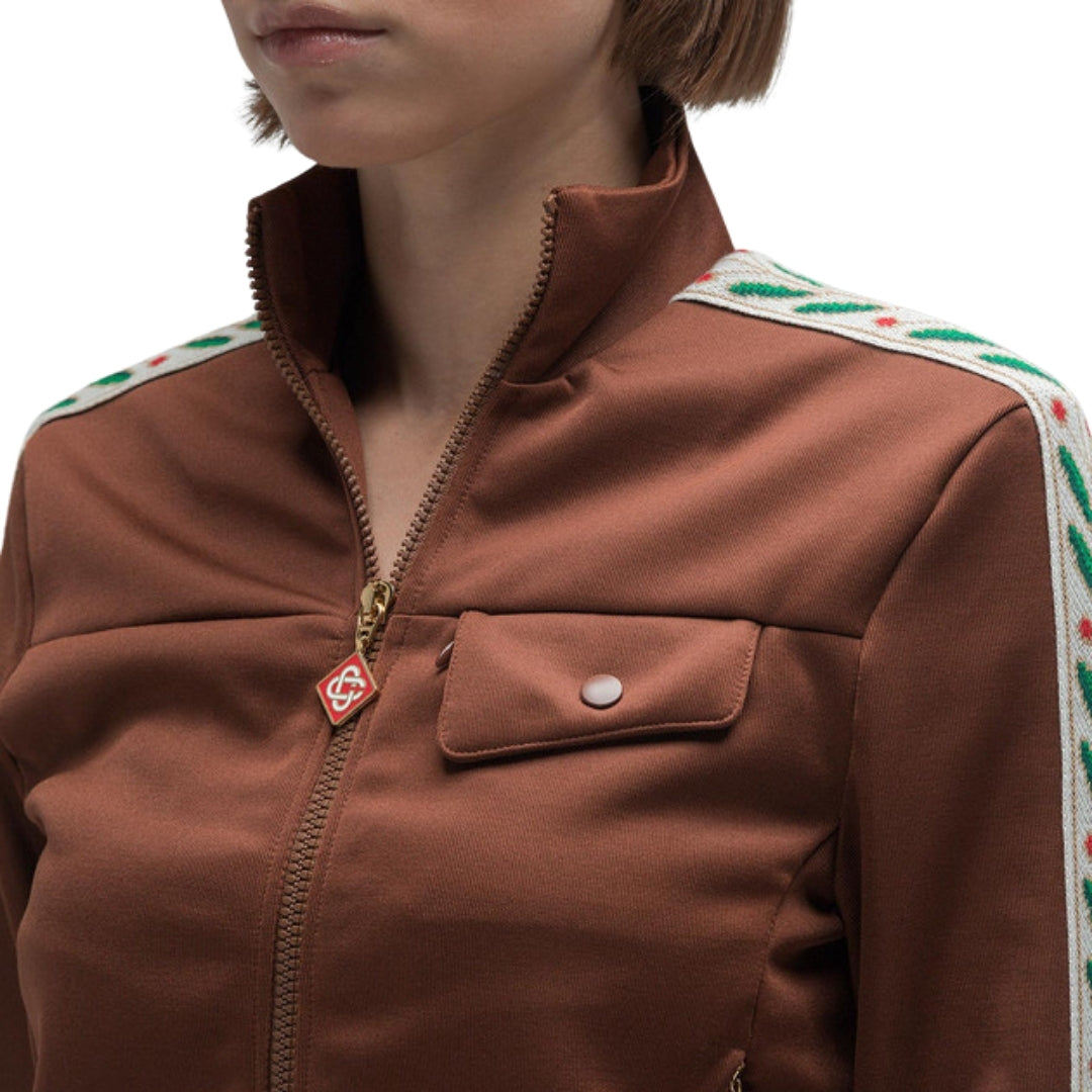 Casablanca Laurel Track Top Brown Jackets