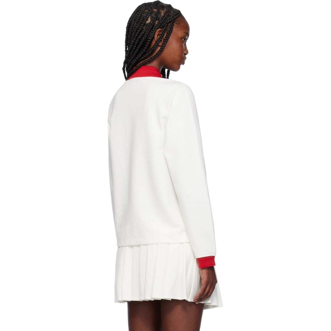 Casablanca Long Sleeve Jersey Polo White Tops