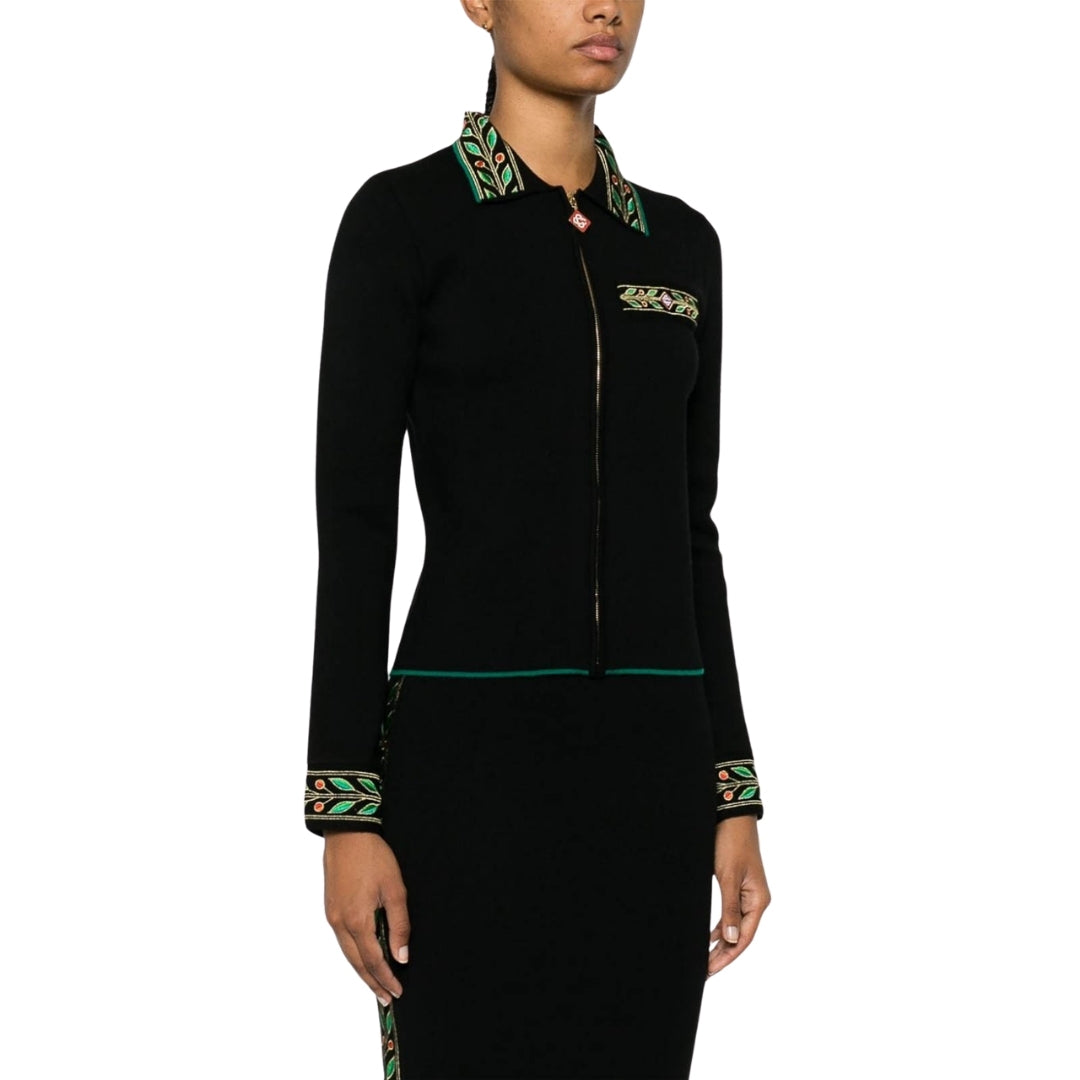 Casablanca Embroidered Laurel Black Jackets