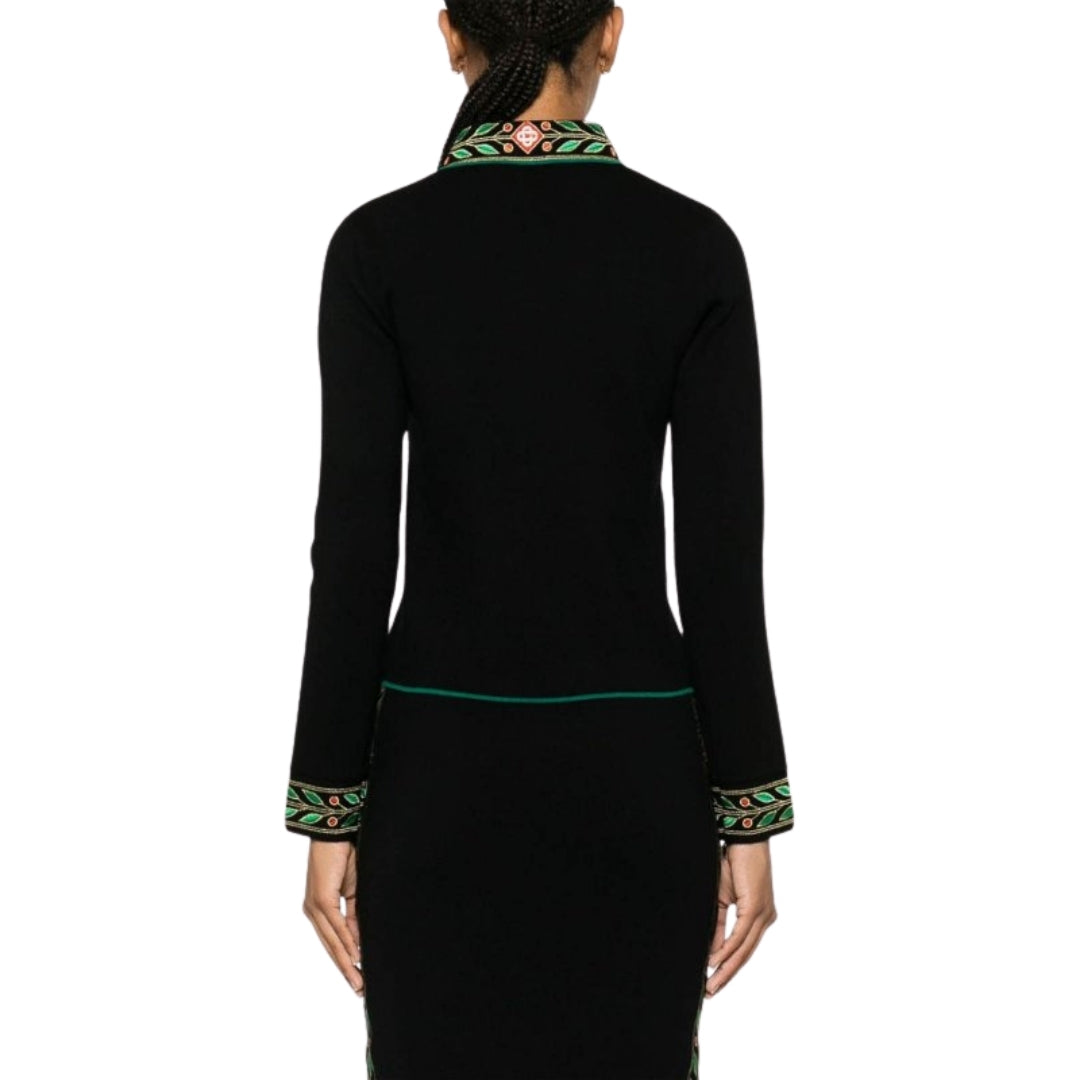 Casablanca Embroidered Laurel Black Jackets