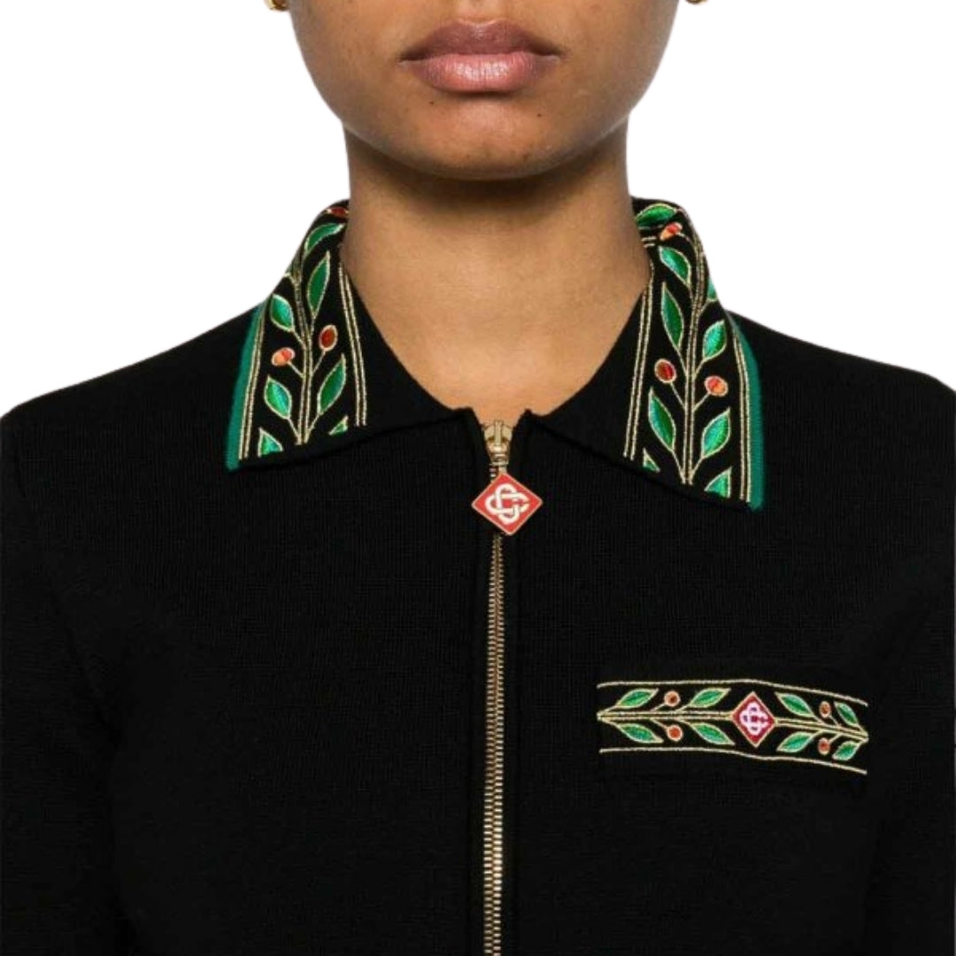 Casablanca Embroidered Laurel Black Jackets