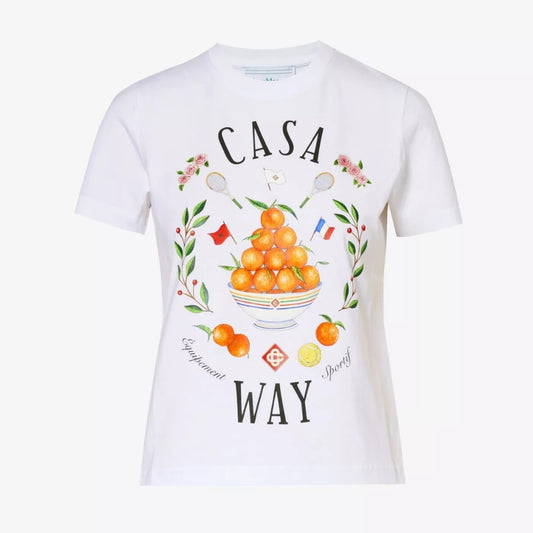 Casablanca Printed Casa Way White T-Shirts