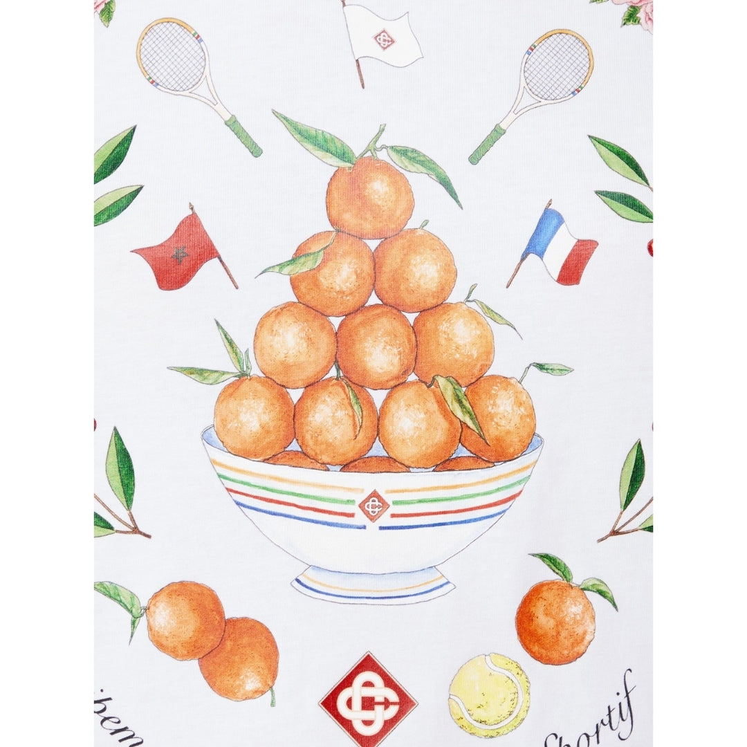 Casablanca Printed Casa Way White T-Shirts