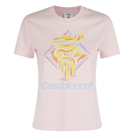 Casablanca Diamond Column Pink T-Shirts