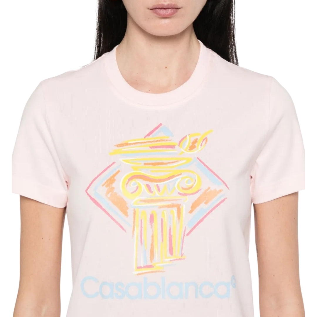 Casablanca Diamond Column Pink T-Shirts
