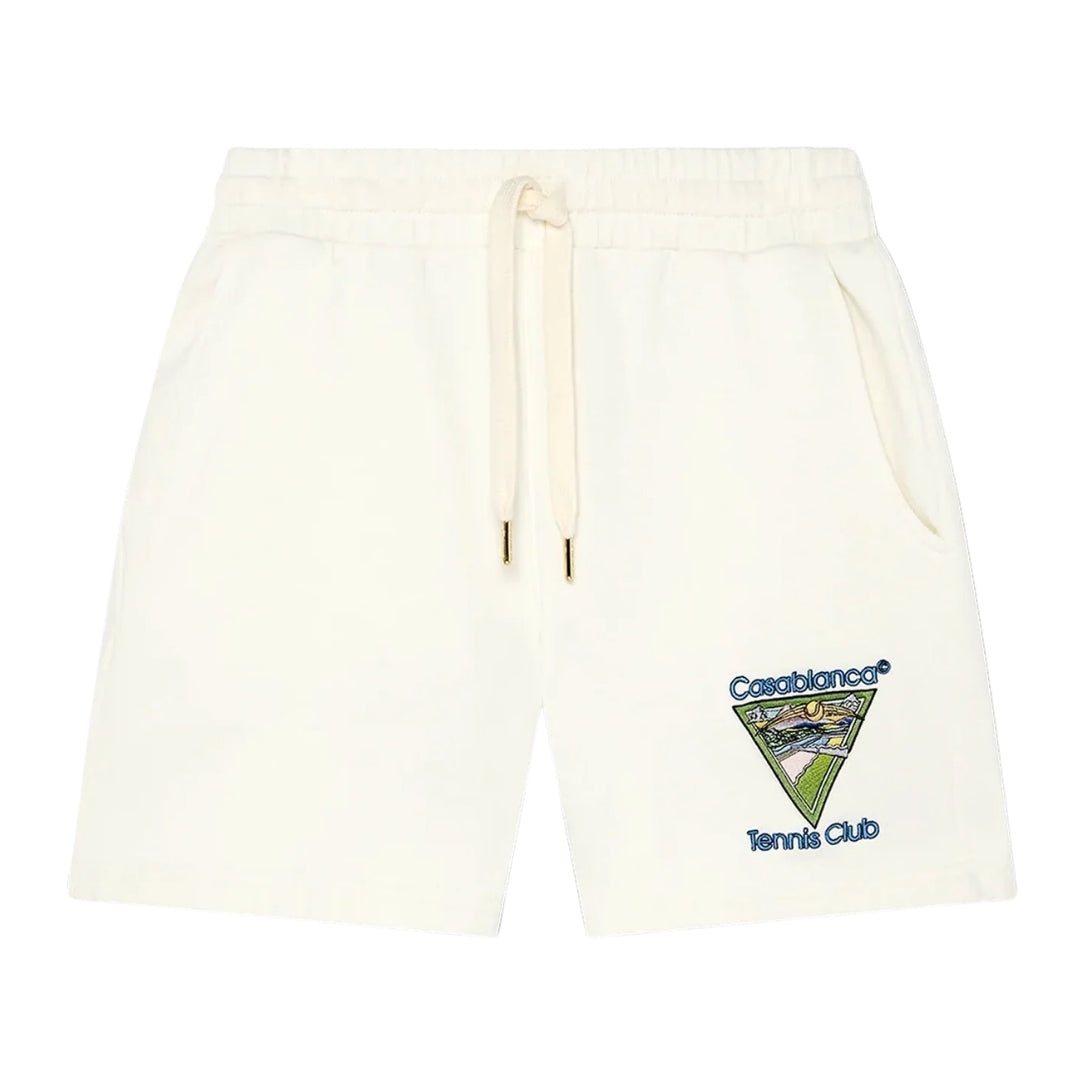 Casablanca Embroidered Tennis Club Icon Off-White Shorts