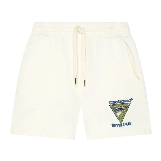 Casablanca Embroidered Tennis Club Icon Off-White Shorts