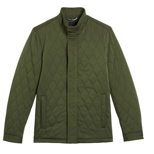 Ted Baker Zampa Quilted Mid Green Funnel Jacket