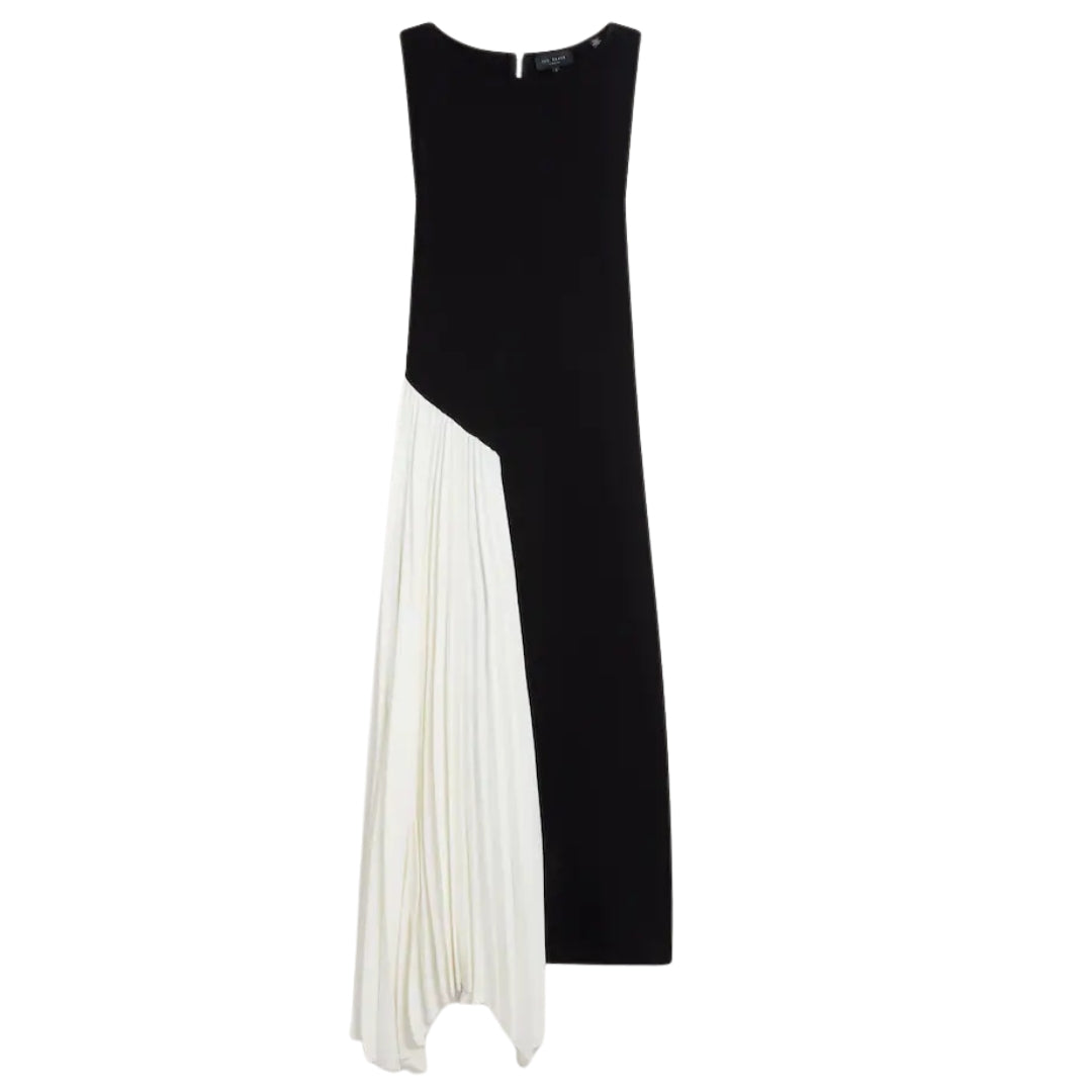 Ted Baker Zeera Sleeveless Black Knit Dress with Contrast Pane