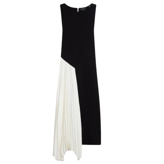 Ted Baker Zeera Sleeveless Black Knit Dress with Contrast Pane