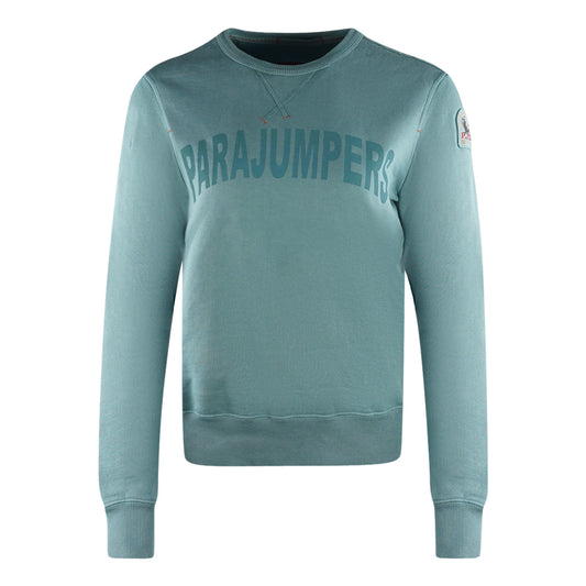 Parajumpers Bianca Large Brand Logo Blue Jumper