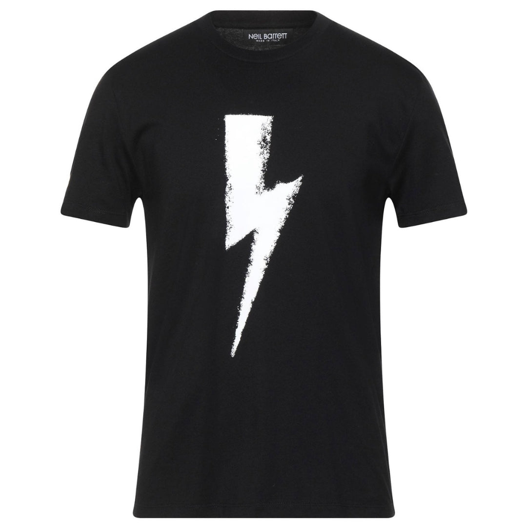 Neil Barrett Chalk Bolt Black T Shirt