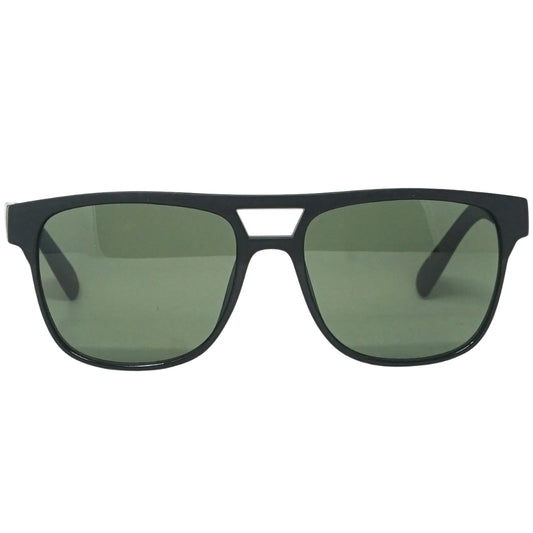Calvin Klein Solid Green Lens Matte Black Sunglasses