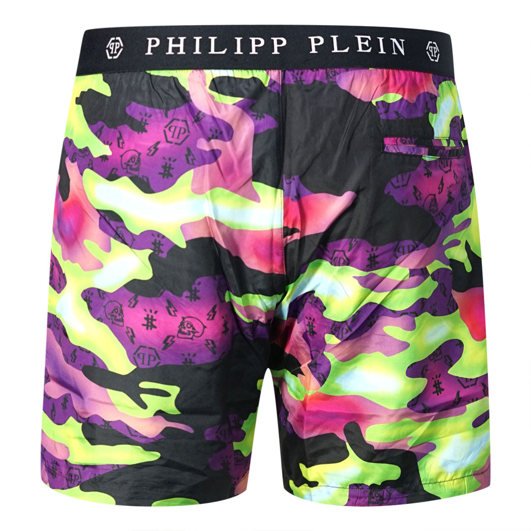 Philipp Plein Camouflage Green Swim Shorts