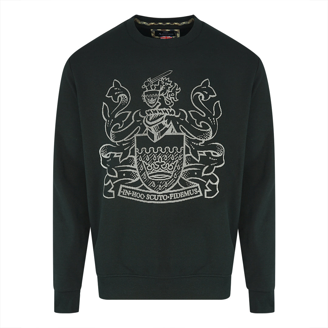 Aquascutum Pixel Aldis Logo Black Sweatshirt