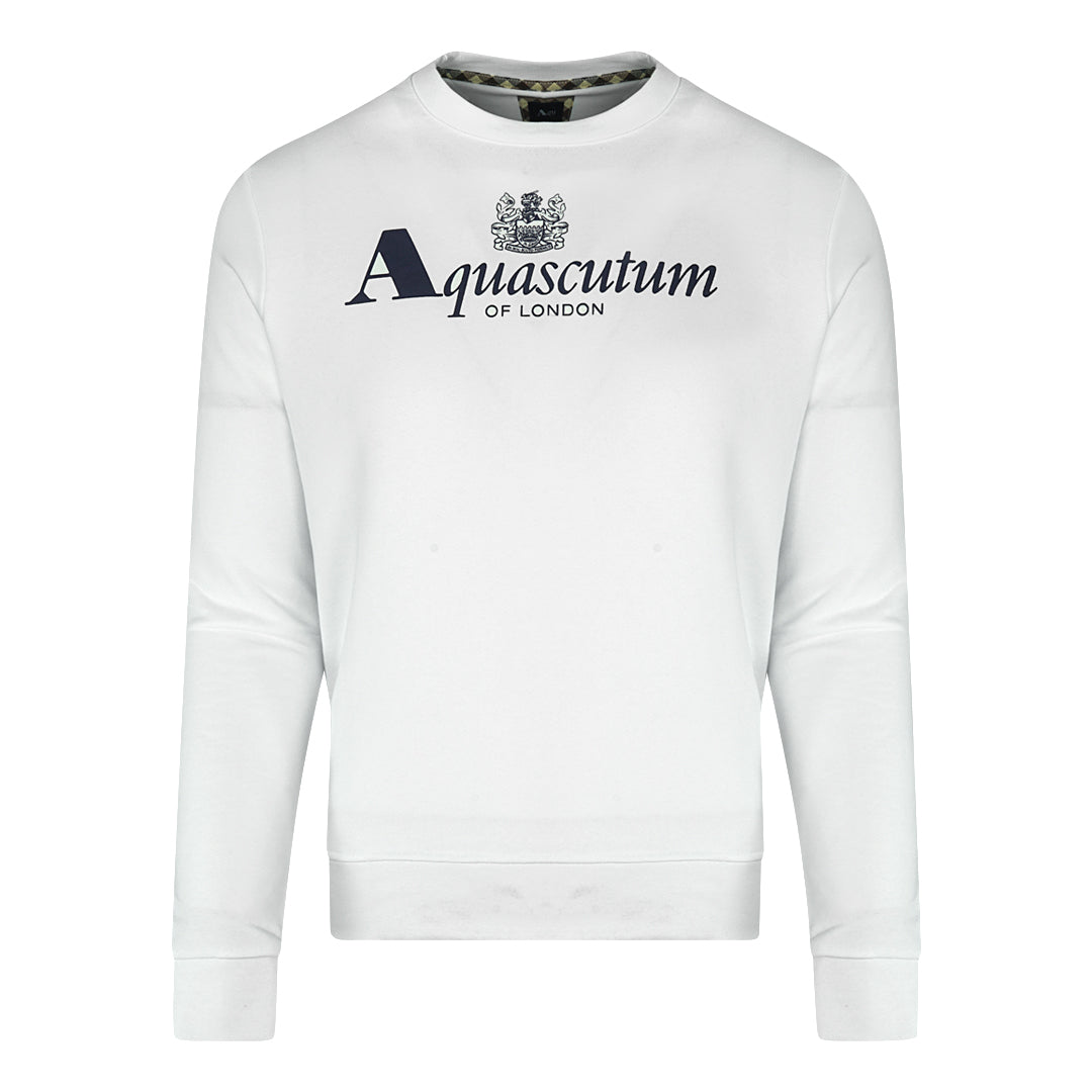 Aquascutum Of London Logo White Sweatshirt