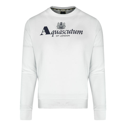 Aquascutum Of London Logo White Sweatshirt