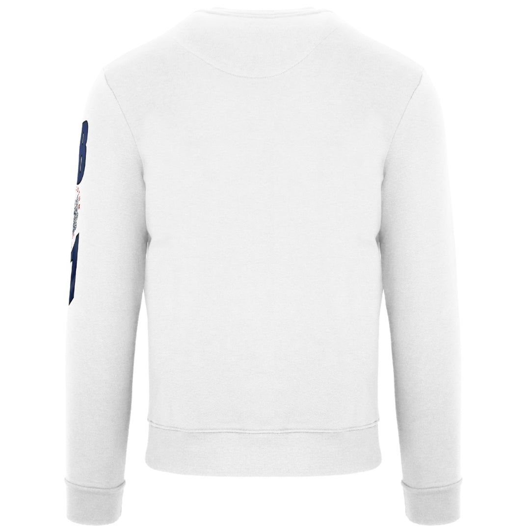 Aquascutum Embossed Circle Small Logo White Sweatshirt