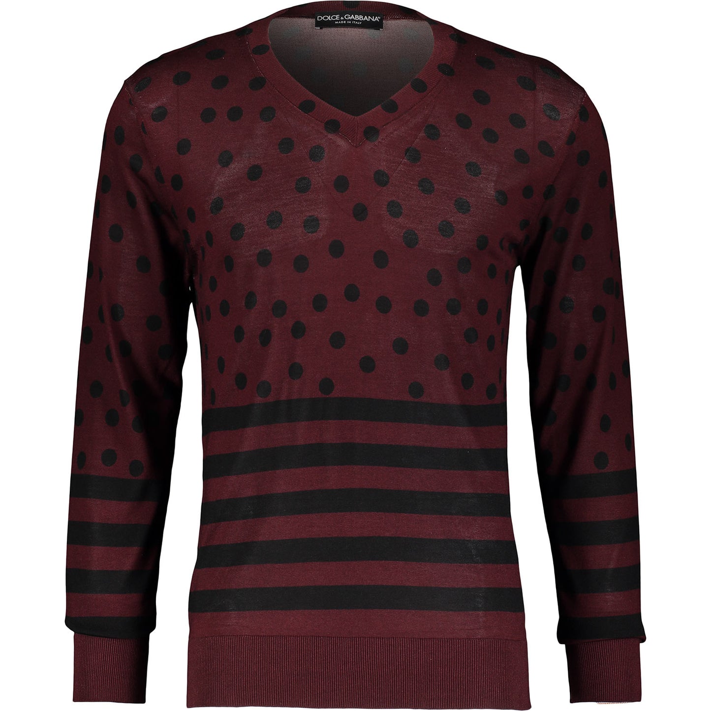Dolce & Gabbana Red Patterned Jumper