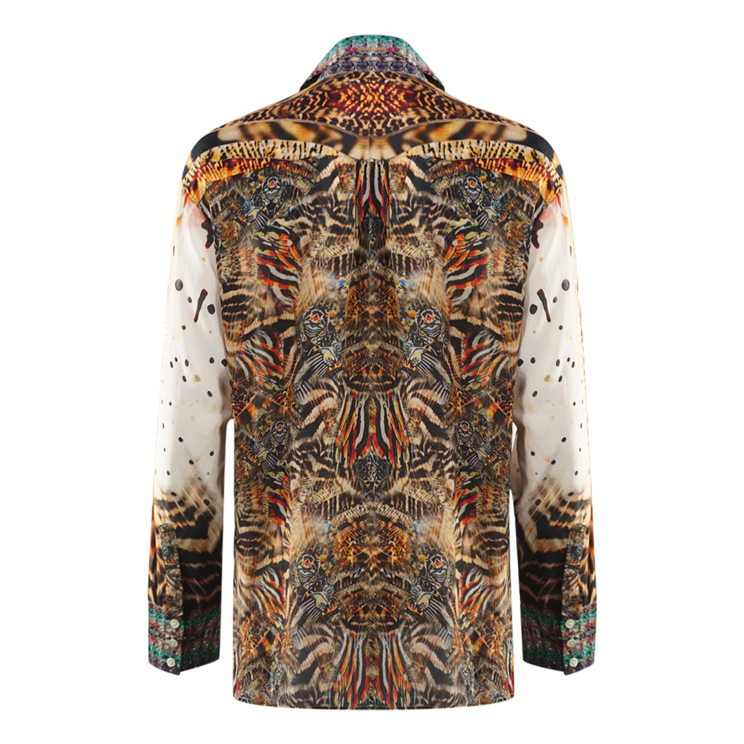 Inoa Golden Eagle 120214 Multicoloured Long Sleeve Blouse Silk Shirt