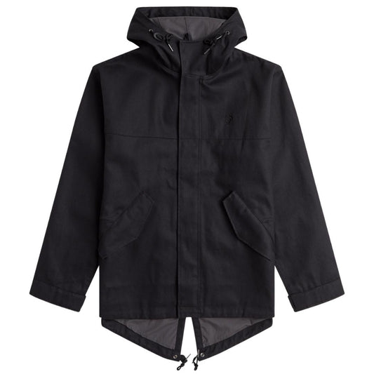 Fred Perry Heavy Twill Black Parka Jacket