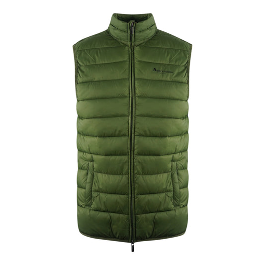 Aquascutum London Logo Army Green Lightweight Gilet Jacket