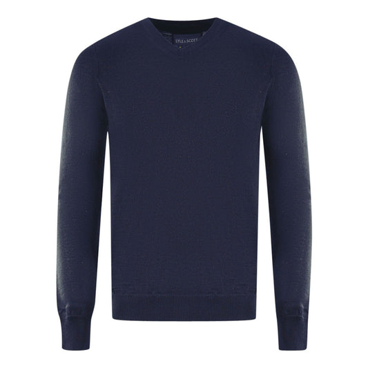 Lyle & Scott Navy Blue Golf V-Neck Sweater