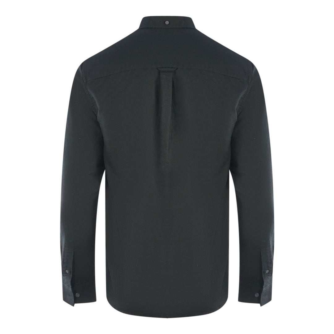 Lyle & Scott Black Long Sleeved Cotton Linen Shirt