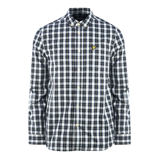 Lyle Scott Jet Black Long Sleeved Poplin Shirt