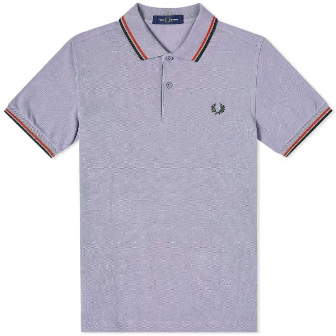 Fred Perry Twin Tipped M3600 115 Grey Polo Shirt - Nova Clothing