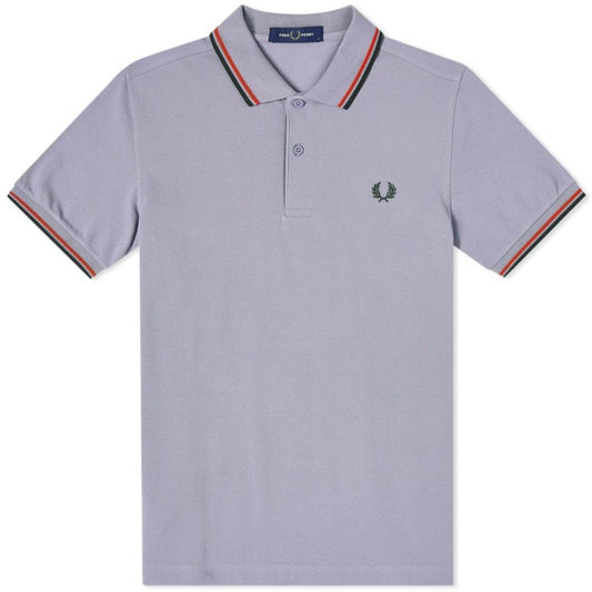 Fred Perry Twin Tipped M3600 115 Grey Polo Shirt - Nova Clothing