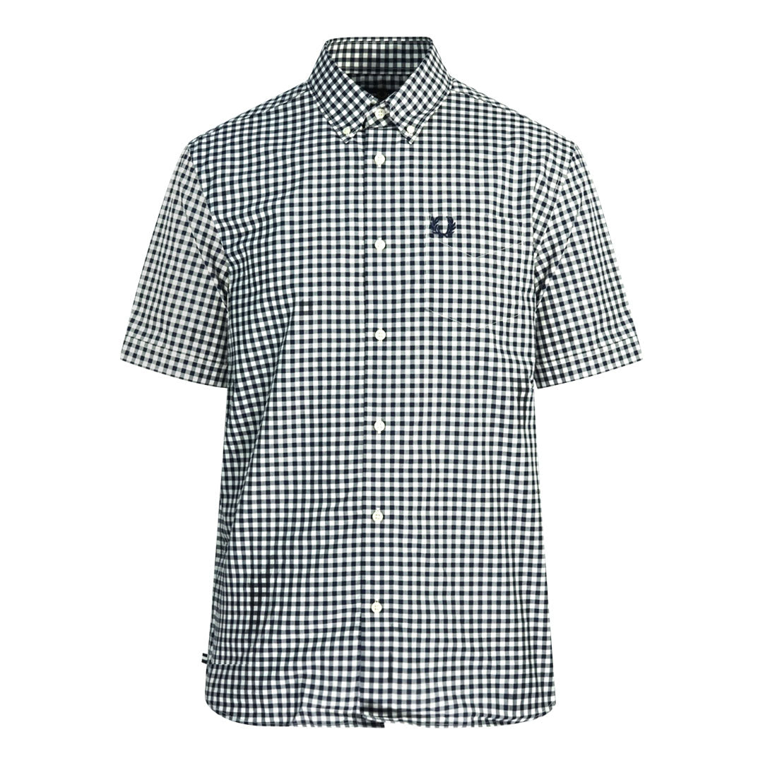 Fred Perry M9604 266 Gingham Blue Casual Shirt