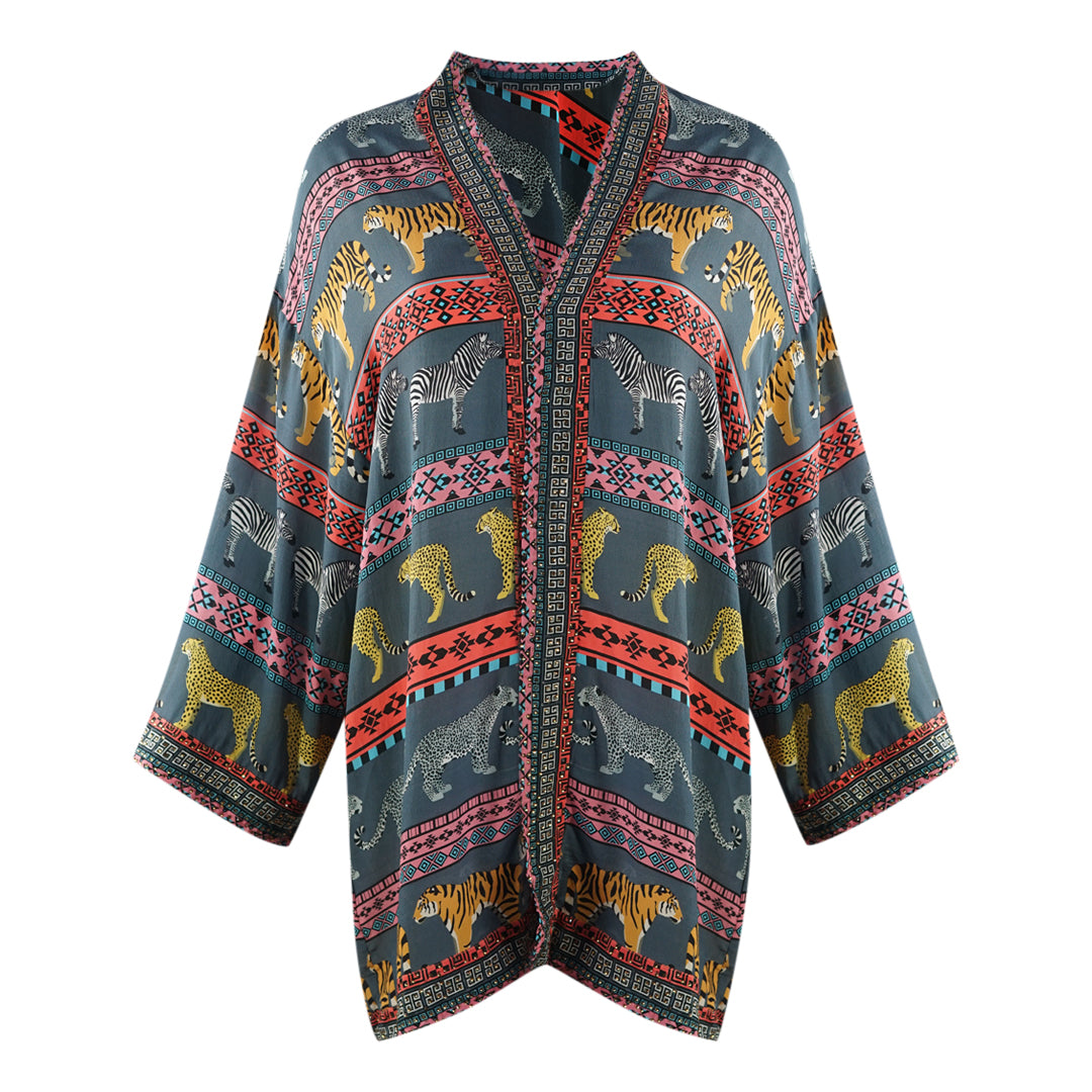 Inoa Masari Mara 1202110 Grey Short Kimono