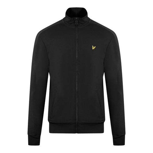 Lyle & Scott Zip Up Ottoman Black Track Jacket