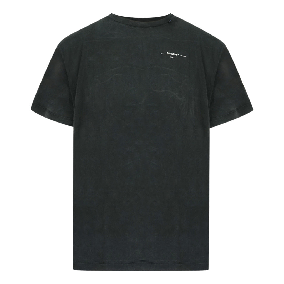 Off-White Scribble Arrow Logo Faded Black T-Shirt