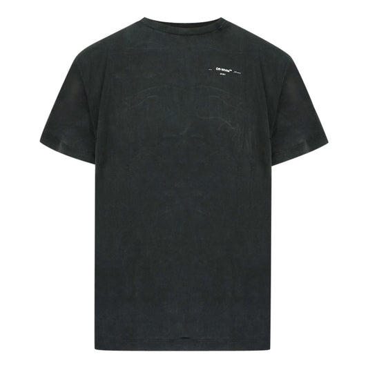 Off-White Scribble Arrow Logo Faded Black T-Shirt