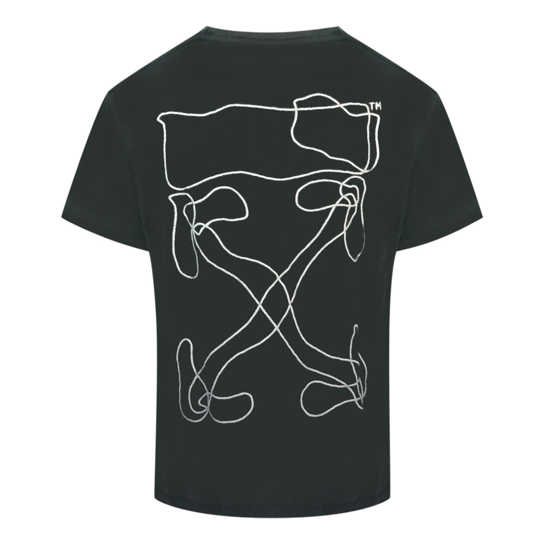 Off-White Scribble Arrow Logo Faded Black T-Shirt