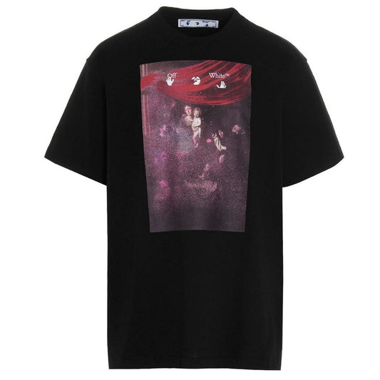 Off-White Sprayed Carvaggio Black Oversized  T-Shirt