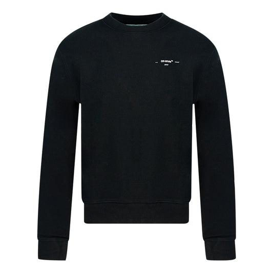 Off White Logo Black Slim Sweatshirt