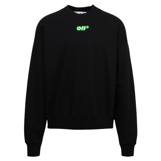 Off-White Rave Flyer Skate Logo Black Sweatshirt