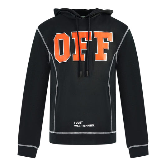 Off White Bold Logo Black Hoodie