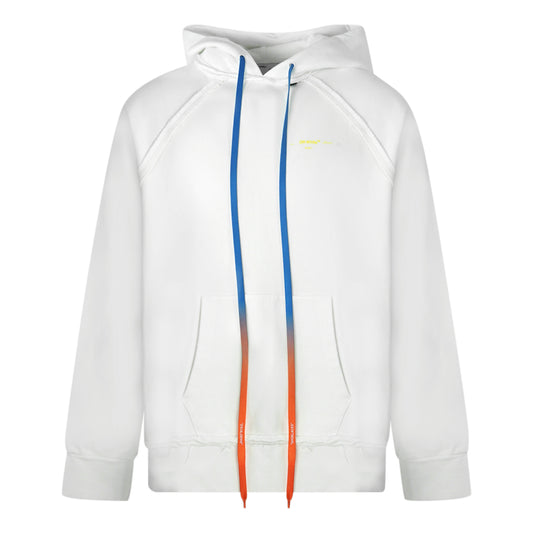 Off-White Long Drawstrings White Oversized Hoodie