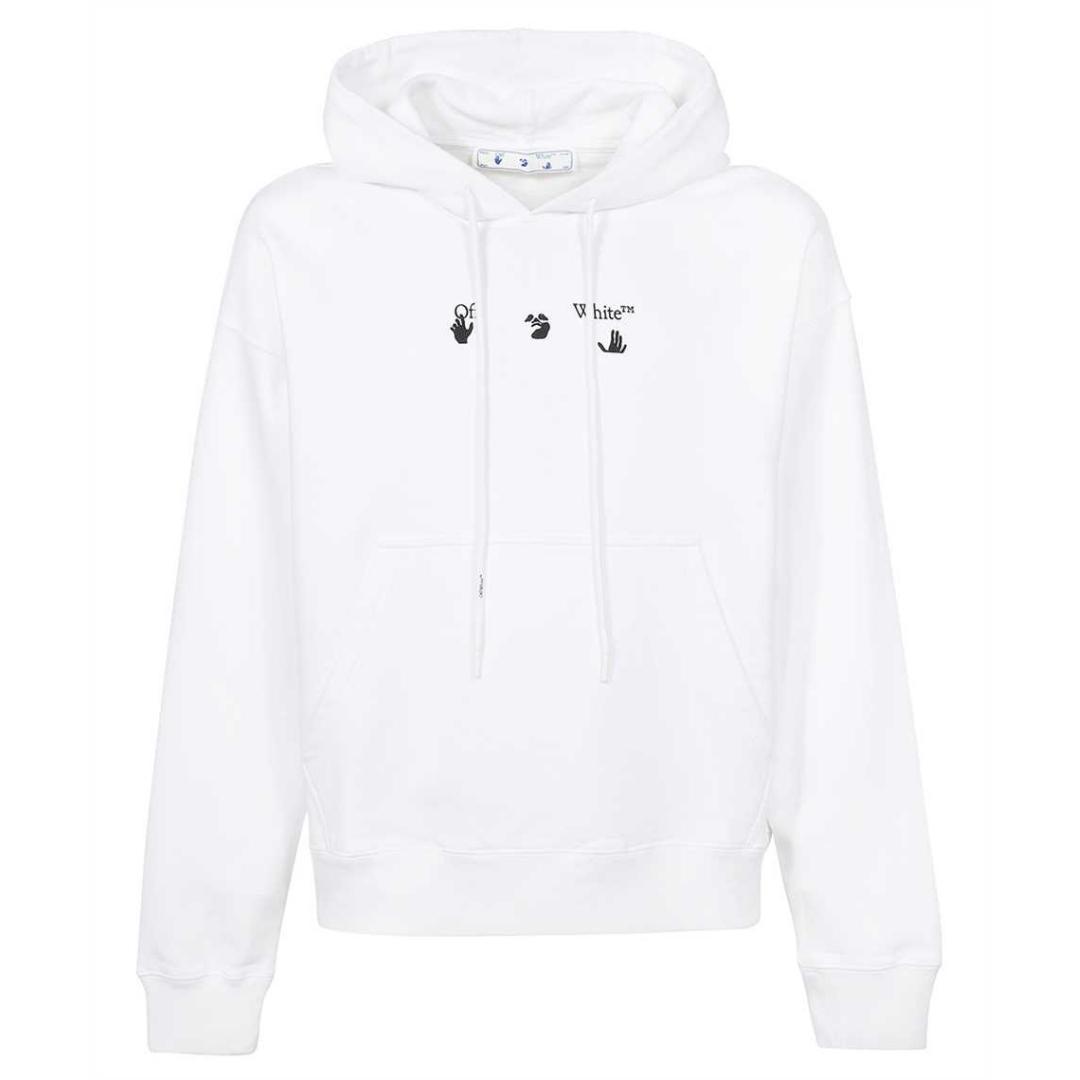 Off-White Marker Stencil Logo White Hoodie