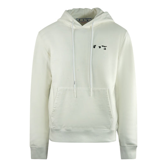 Off White Small Off White Logo White Slim Hoodie